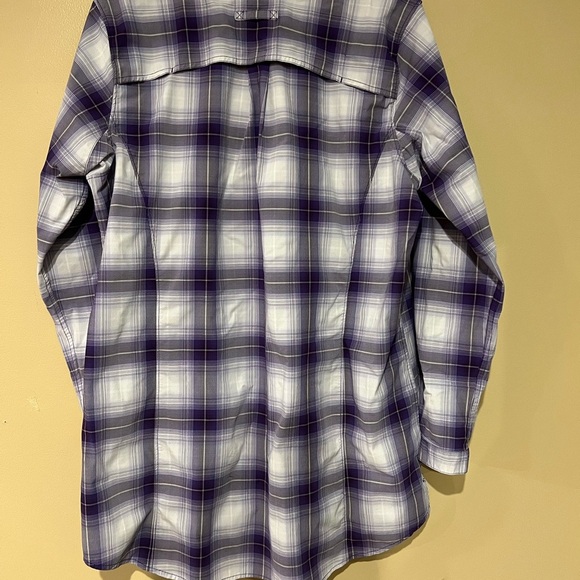 Women's DuluthFlex Sidewinder Tunic Purple Plaid Size XL - Picture 4 of 5